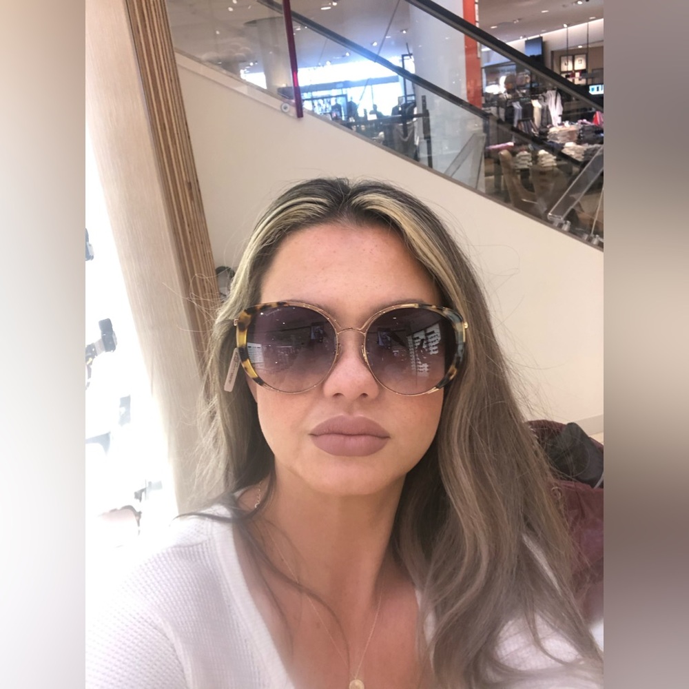 Salvatore Ferrigamo cat eye oversized sunglasses